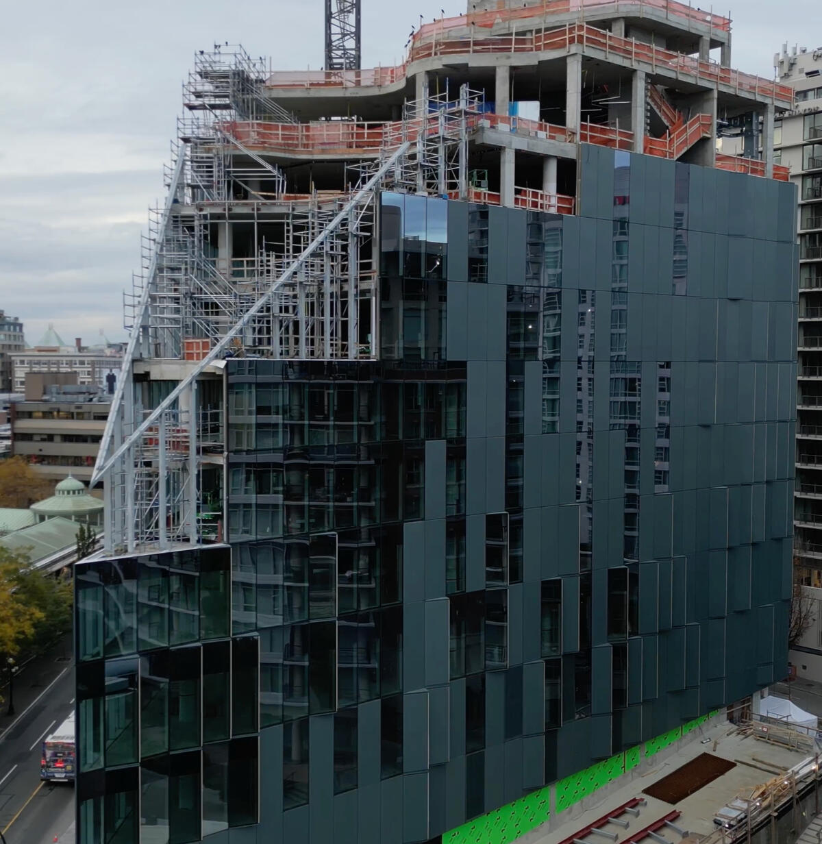 Telus Building construction downtown Victoria